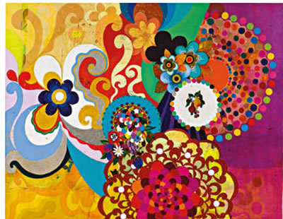 Sample artwork by Beatriz Milhazes (Born 1960), known for decorative collage, geometric design - View similar artists and auction records
