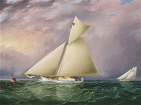 YACHT RACE IN NEW YORK HARBOR