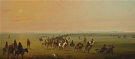 CARAVAN EN ROUTE [SIR WILLIAM DRUMMOND STEWART'S CARAVAN]