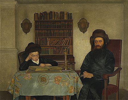 RABBI WITH YOUNG STUDENT by Isidor Kaufmann - Auction record, sale price, and art valuation. Compare with similar artists and explore comparable artworks.