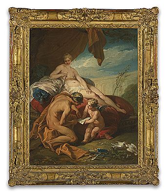 Sample artwork by Jacques Dumont (1701 - 1781), known for history, bible religious, allegory, mythology paintings, red chalk drawing - View similar artists and auction records