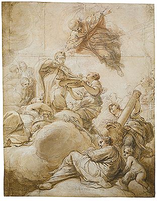 ALLEGORY OF THE ELEVATION OF CARDINAL DEACON ODDONE COLONNA TO THE PAPAL CHAIR AS POPE MARTIN V