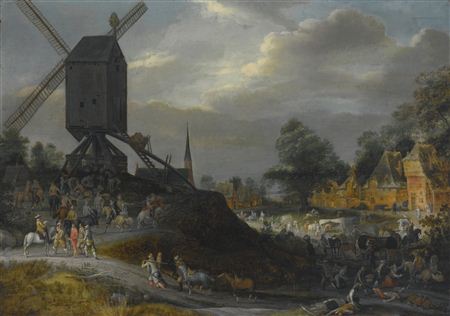 SACK OF A FLEMISH VILLAGE BY SPANISH SOLDIERS