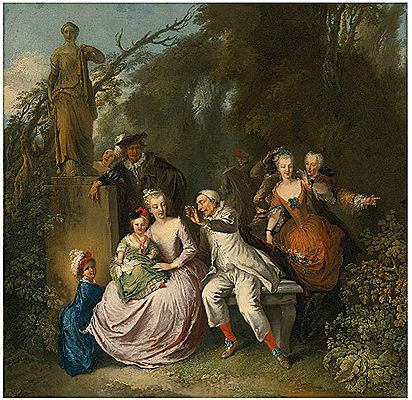 A COMEDIC PERFORMANCE IN A PARK SETTING by Christian Wilhelm Ernst Dietrich - Auction record, sale price, and art valuation. Compare with similar artists and explore comparable artworks.