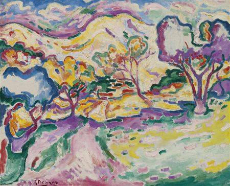 Sample artwork by Georges Braque (1882 - 1963), known for cubist interior and still-life painting, collage, lithography - View similar artists and auction records