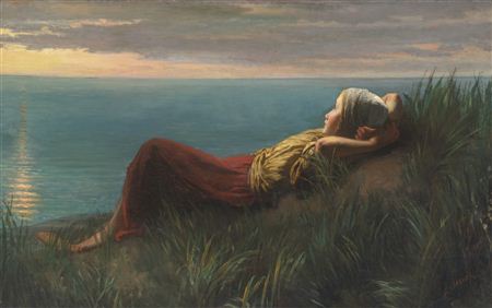 DREAMS (DOLCE FAR NEINTE) by Josef Israels - Auction record, sale price, and art valuation. Compare with similar artists and explore comparable artworks.