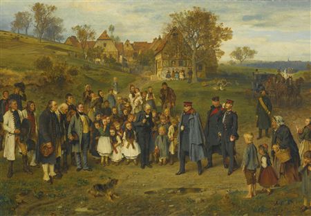 HOHEIT AUF REISEN (HIS HIGHNESS ON A JOURNEY) by Ludwig Knaus - Auction record, sale price, and art valuation. Compare with similar artists and explore comparable artworks.