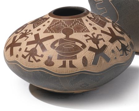 Decorated bowl by Jody Naranjo - Auction record, sale price, and art valuation. Compare with similar artists and explore comparable artworks.