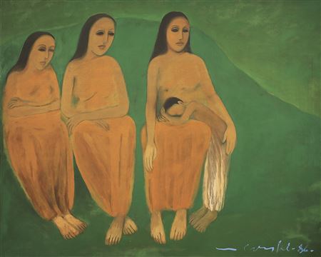 Sample artwork by Gogi Saroj Pal (1945 - 2024), known for painting, sculpture, installation, ceramics, photography - View similar artists and auction records