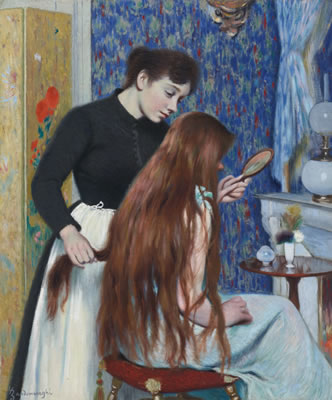 Sample artwork by Federico Zandomeneghi (1841 - 1917), known for impressionist landscape, portrait and female figure paintings - View similar artists and auction records
