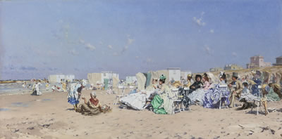 BEACH AT SCHEVENINGEN, HOLLAND