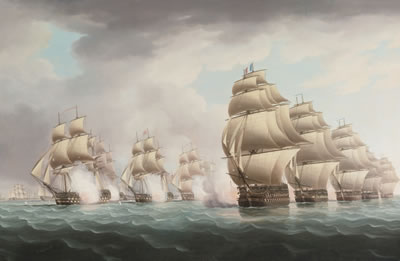 COMMODORE DANCE DISCOVERING THE FRENCH FLEET UNDER REAR-ADMIRAL COMTE DE LINOIS