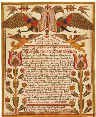Sample artwork by Johann Adam Eyer (1755 - 1837), known for folk art painting - View similar artists and auction records