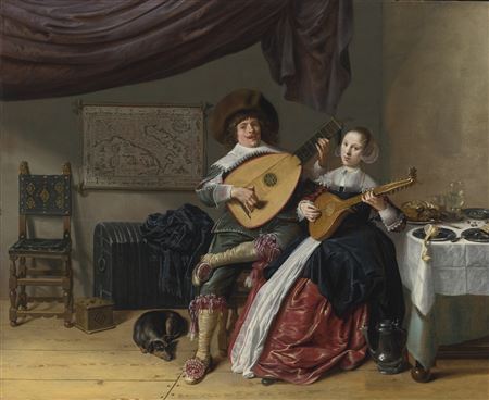 Sample artwork by Jan Miense Molenaer (1609 - 1668), known for figure, interior paintings - View similar artists and auction records