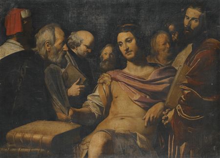 PTOLEMY II DISCUSSING THE TRANSLATION OF THE OLD TESTAMENT WITH THE HEBREW SCHOLARS