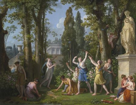 "LA CHASSE AUX PAPILLONS," AN ALLEGORY OF BEAUTY ATTEMPTING TO RESTRAIN INCONSTANCY