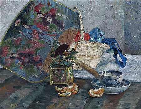 NATURE MORTE À L'ÉVENTAIL JAPONAIS
