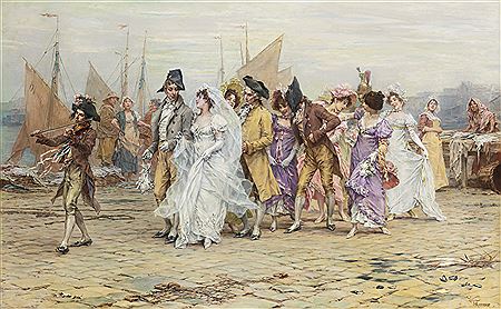 THE WEDDING PROCESSION by Frederick Hendrik Kaemmerer - Auction record, sale price, and art valuation. Compare with similar artists and explore comparable artworks.