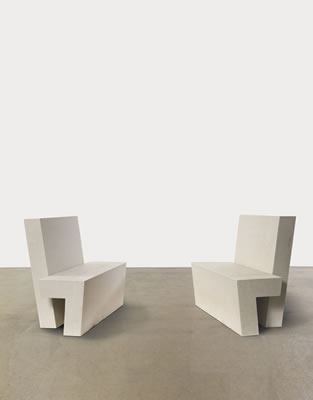 TWO PART BENCH: A PAIR by Scott Burton - Auction record, sale price, and art valuation. Compare with similar artists and explore comparable artworks.