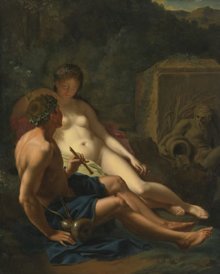 DAPHNIS AND CHLOE IN A WOODED LANDSCAPE