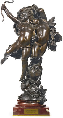 L'AMOUR VAINQUEUR (A LOVE VANQUISHED), AFTER A PAINTING BY WILLIAM ADOLPHE BOUGUEREAU by Adolphe Itasse - Auction record, sale price, and art valuation. Compare with similar artists and explore comparable artworks.