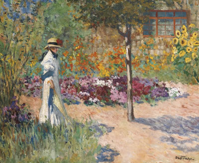 ÉLÉGANTE AU JARDIN