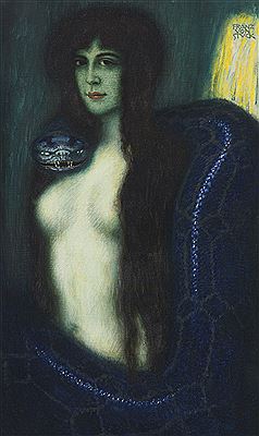 Sample artwork by Franz Von Stuck (1863 - 1928), known for portrait and figure painting, heroic figure sculpture, teaching - View similar artists and auction records
