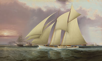 Sample artwork by James Edward Buttersworth (1817 - 1894), known for maritime painting, sailing ships - View similar artists and auction records