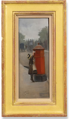 POSTING A LETTER by Albert Ludovici Jr - Auction record, sale price, and art valuation. Compare with similar artists and explore comparable artworks.