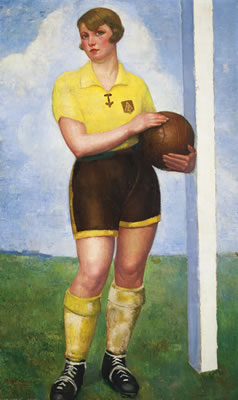 LA FUTBOLISTA RUBIA by Angel Zarraga - Auction record, sale price, and art valuation. Compare with similar artists and explore comparable artworks.