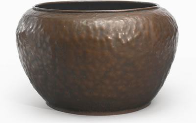 MONUMENTAL "WARTY" VASE by Dirk Van Erp - Auction record, sale price, and art valuation. Compare with similar artists and explore comparable artworks.