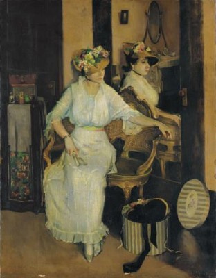 Sample artwork by Maurice Molarsky (1885 - 1950), known for portrait, genre, flora, and landscape painting - View similar artists and auction records