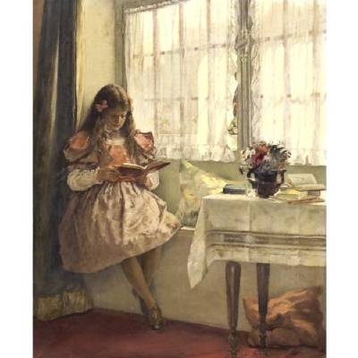 Young Girl Reading by the Window by Walter Maxwell MacEwen - Auction record, sale price, and art valuation. Compare with similar artists and explore comparable artworks.