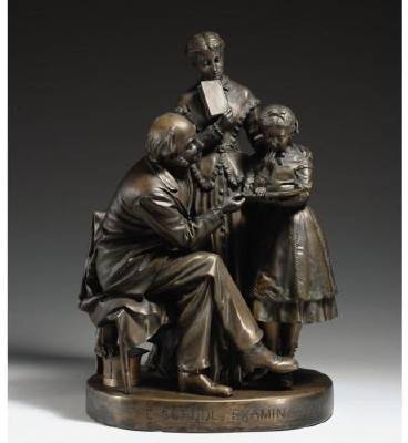 Sample artwork by John H Rogers (1829 - 1904), known for genre and figure sculpture, rogers groups of adults and children figures - View similar artists and auction records