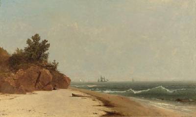 On the Coast, Beverly Shore, Massachusetts by John Frederick Kensett - Auction record, sale price, and art valuation. Compare with similar artists and explore comparable artworks.