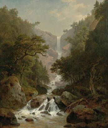 Cascading Waterfall by Paul Gottlieb Weber - Auction record, sale price, and art valuation. Compare with similar artists and explore comparable artworks.