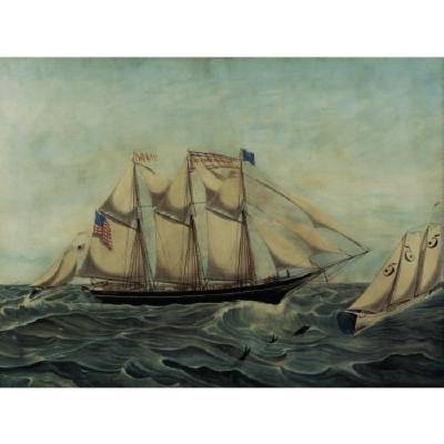 The Schooner Alfred Thomas with the Seagull by Jurgen Huge - Auction record, sale price, and art valuation. Compare with similar artists and explore comparable artworks.