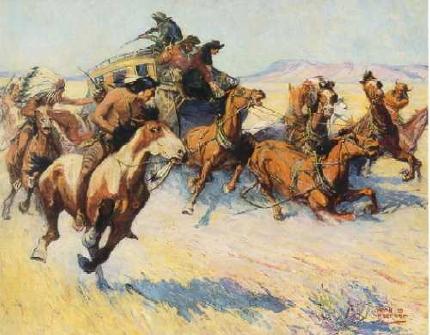 Indians Attacking Stagecoach