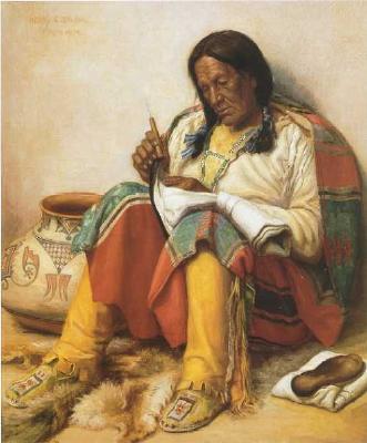 Mending a Moccasin by Henry Cornelius Balink - Auction record, sale price, and art valuation. Compare with similar artists and explore comparable artworks.