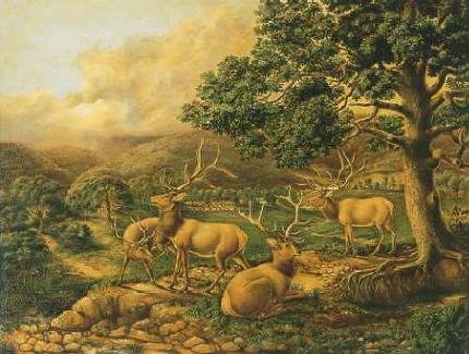 Four Elk by Titian Ramsay Peale - Auction record, sale price, and art valuation. Compare with similar artists and explore comparable artworks.