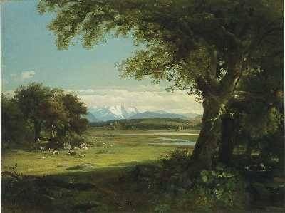 Landscape with Snow-Capped Mountains