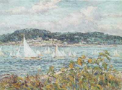Sandy Bay Yacht Club Regatta by Reynolds Beal - Auction record, sale price, and art valuation. Compare with similar artists and explore comparable artworks.