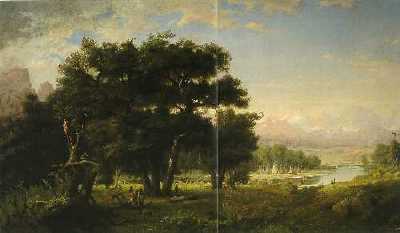 Indian Encampment Along