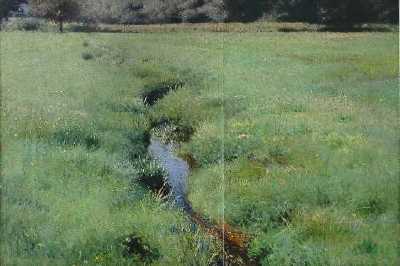 The Brook: Medfield by Denis Miller Bunker - Auction record, sale price, and art valuation. Compare with similar artists and explore comparable artworks.