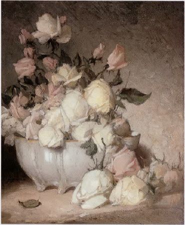 Roses in a Porcelain Bowl