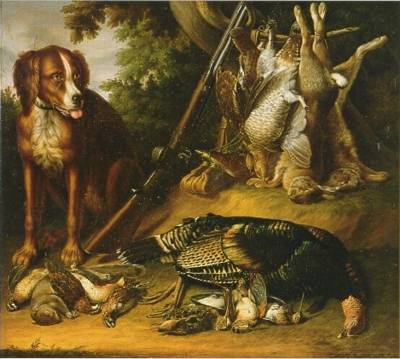 Stilll Life with Hunting Dog