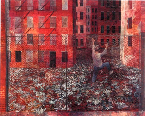 Sample artwork by Bernard Perlin (1918 - 2014), known for modernist figure-genre and still life painting, poster art - View similar artists and auction records