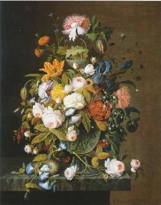 Floral Still Life With Bird's