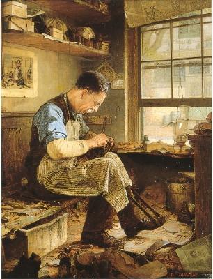 The Shoemaker by Jefferson David Chalfant - Auction record, sale price, and art valuation. Compare with similar artists and explore comparable artworks.