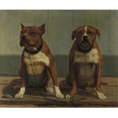 Two English Bulldogs by William Bruce - Auction record, sale price, and art valuation. Compare with similar artists and explore comparable artworks.